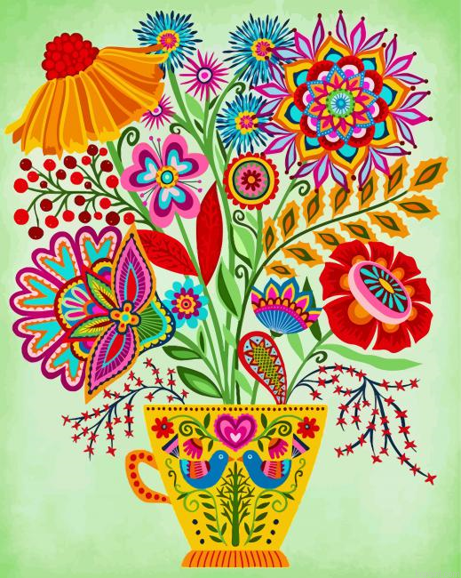 Mandala Flowers Vase Painting By Numberss.png