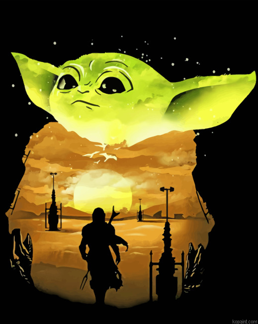 Mandalorian Baby Yoda Art Painting By Numberss.png