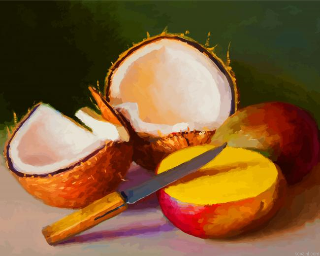 Mango And Coconut Paint By Numbers