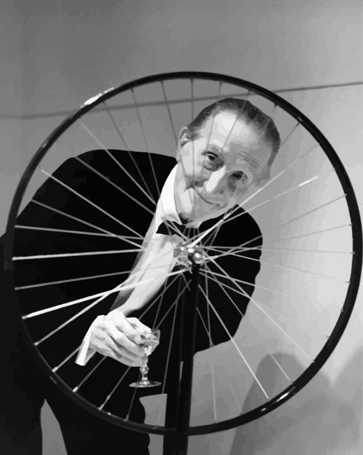 Marcel Duchamp Black And White Painting By Numberss.png