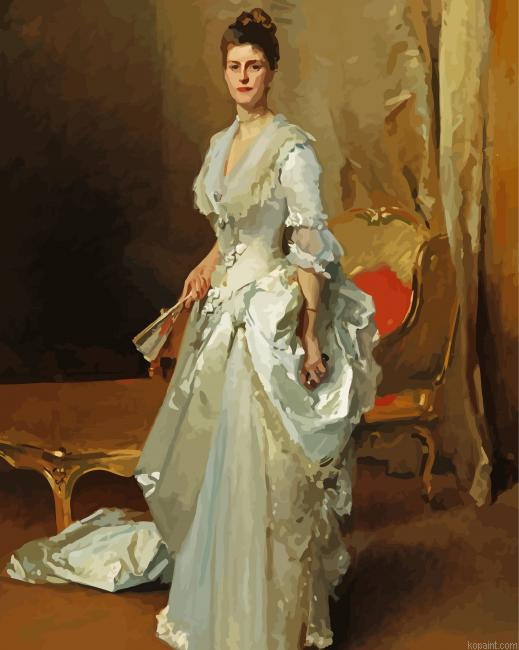 Margaret Stuyvesant Rutherfurd White By Sargent Painting By Numberss.png