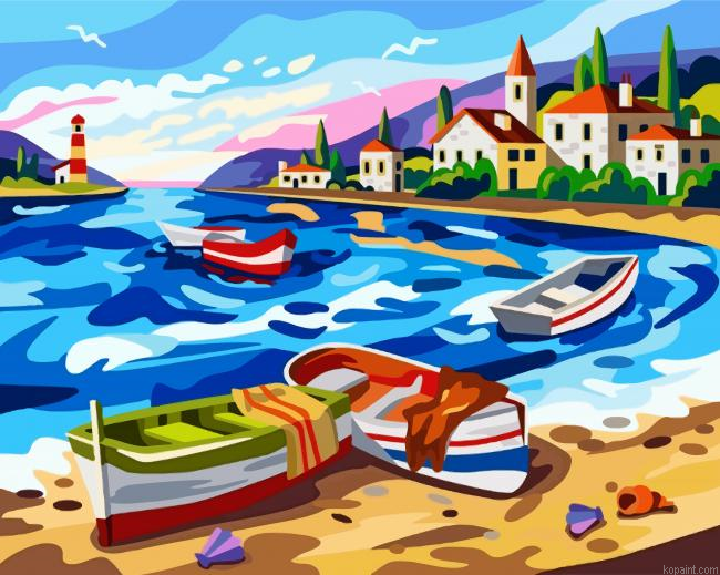 Marine Landscape Painting By Numberss.png