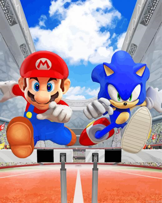 Mario And Sonic Painting By Numberss.png