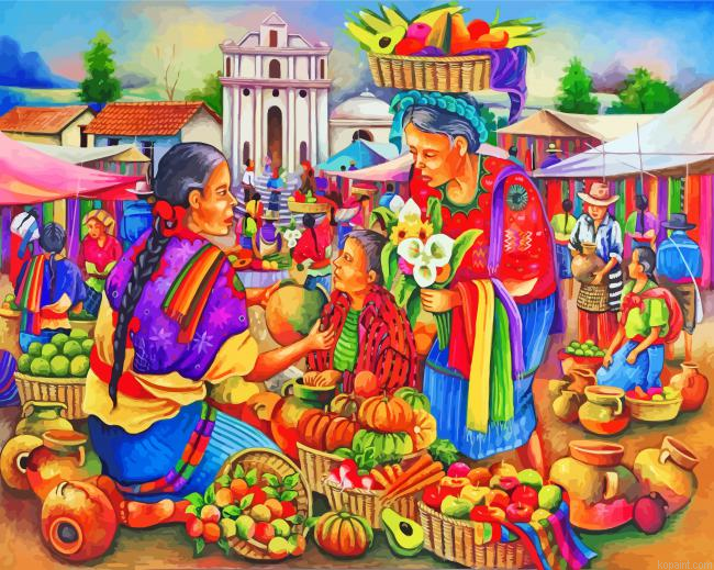 Market Scene Painting By Numberss.png