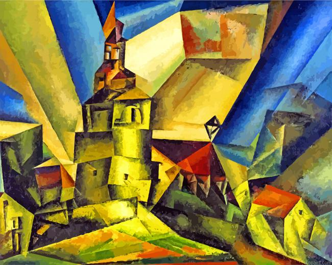 Markwippach By Lyonel Feininger Paint By Numbers.png