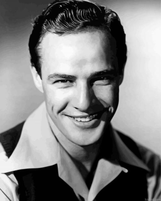 Marlon Brando Smiling Painting By Numberss.png