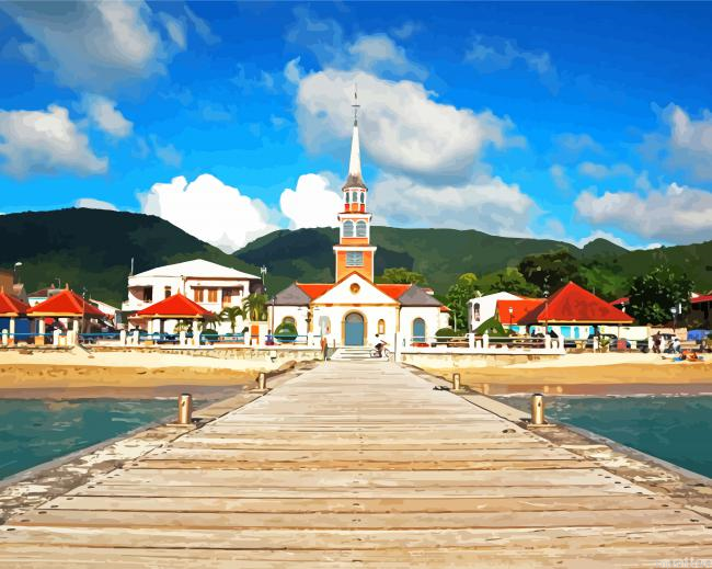 Martinique Beach Boardwalk Painting By Numberss.png