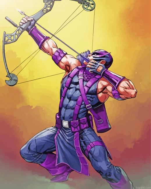 Marvel Hawkeye Paint By Numbers