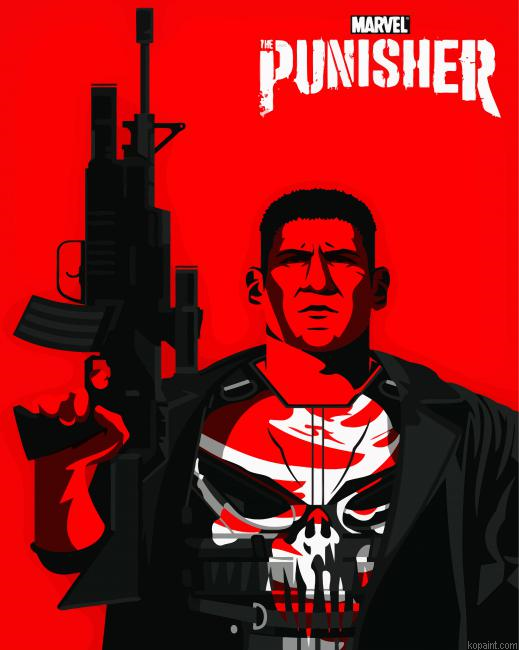 Marvel The Punisher Paint by Numbers