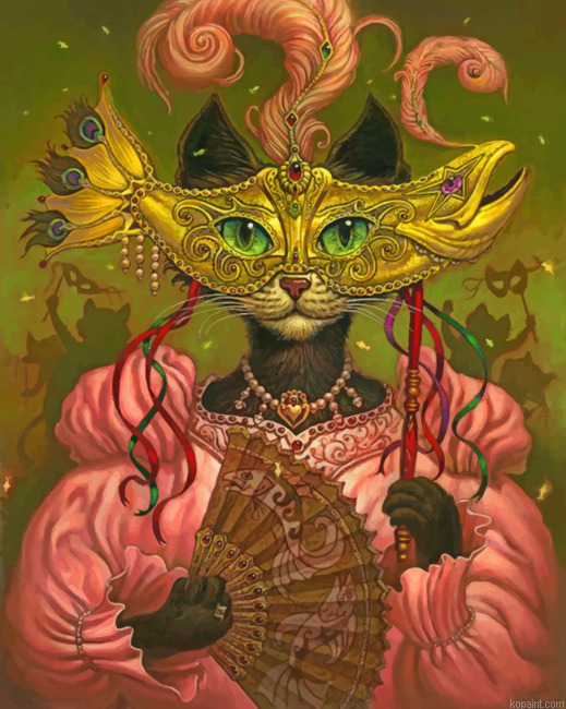 Masked Cat Painting By Numberss.png