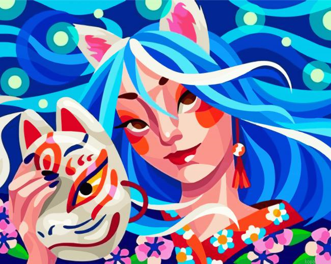 Masked Girl Paint By Numbers.png