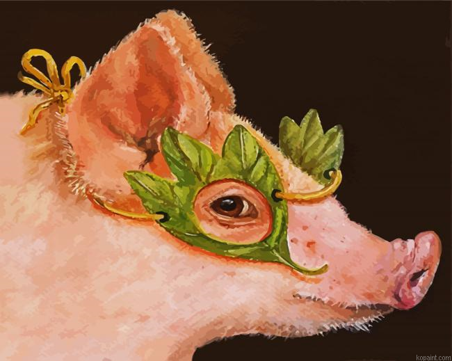 Masked Pig Painting By Numberss.png