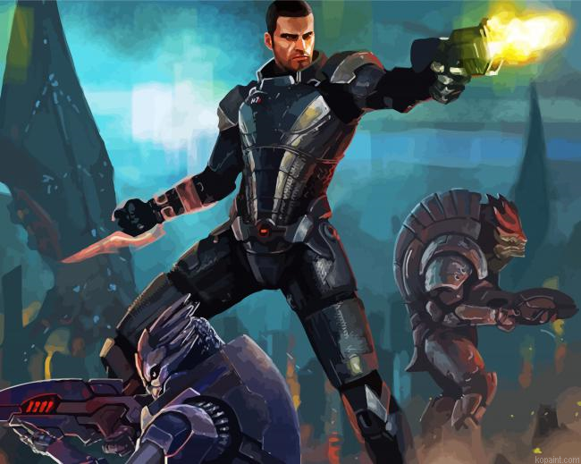 Mass Effect Commander Shepard Paint By Numbers