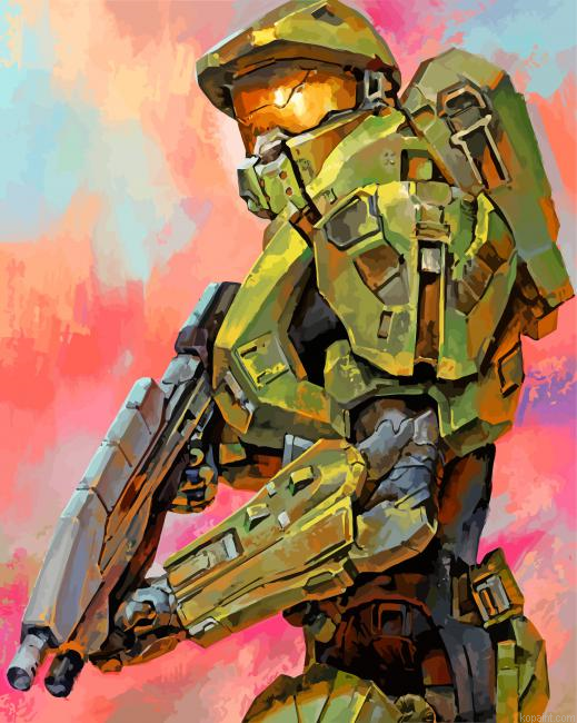 Master Chief Halo Game Painting By Numberss.png