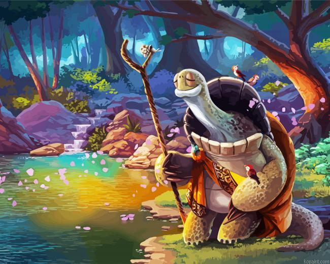 Master Oogway Tortoise Animation Painting By Numberss.png