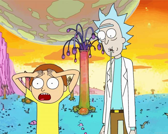 Master Rick And Morty Painting By Numberss.png