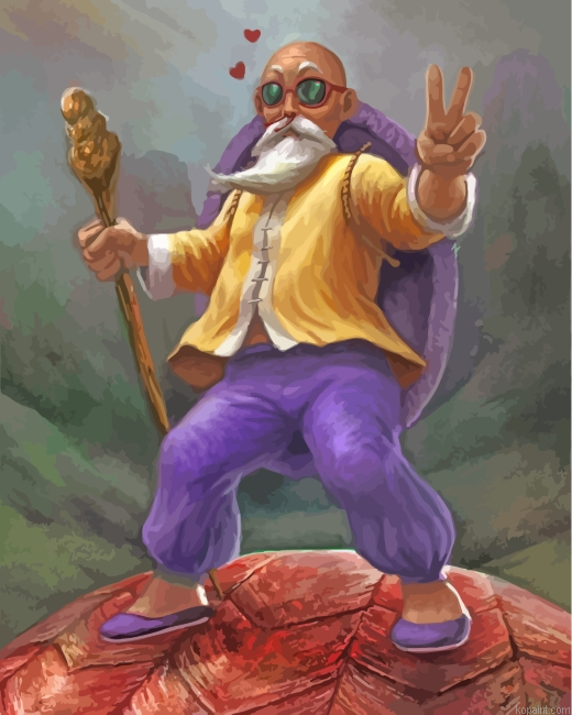 Master Roshi Art Painting By Numberss.png