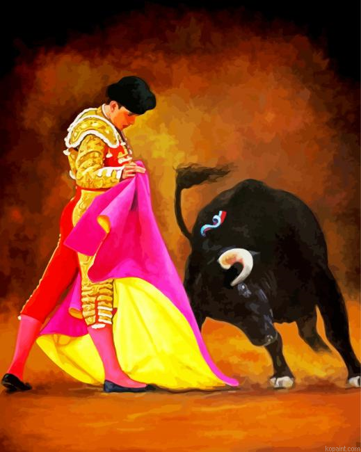 Matador And Bull Painting By Numberss.png