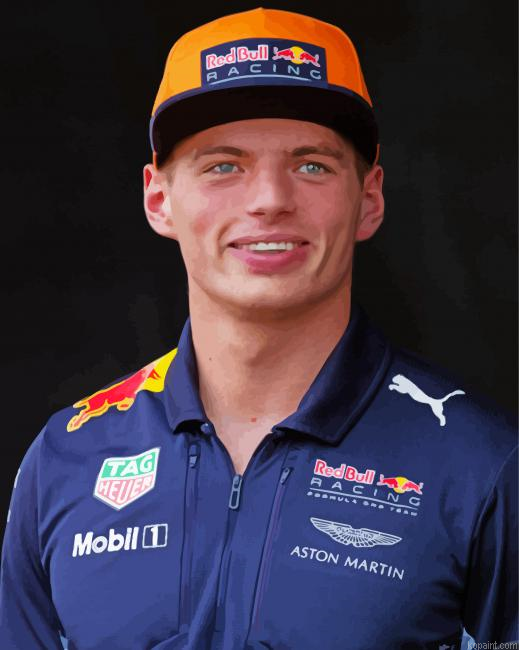 Max Verstappen Racer Painting By Numberss.png