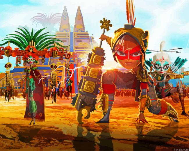 Maya And The Three Painting By Numberss.png