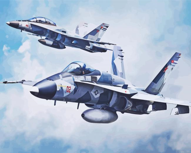 McDonnell Douglas FA 18 Hornet Aircrafts Paint By Numbers