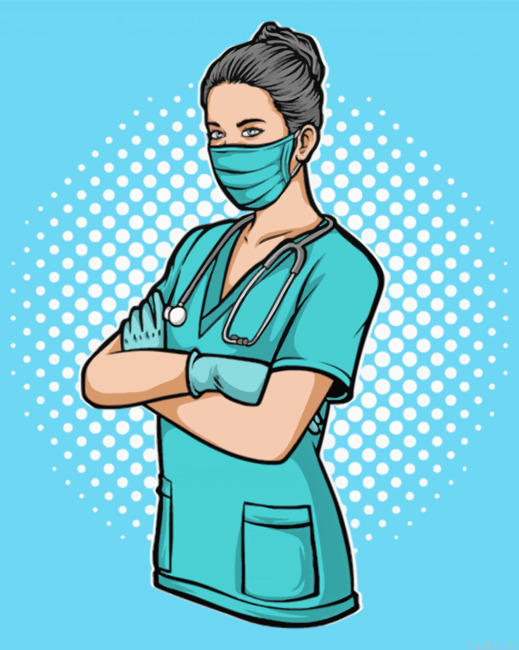 Medical Nurse Illustration Painting By Numberss.png