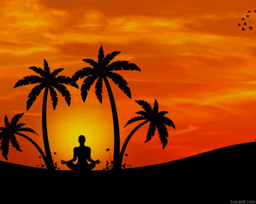 Meditation Yoga Silhouette Painting By Numberss.png