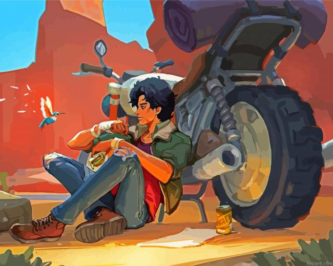 Megalobox Joe Anime Boy Painting By Numberss.png