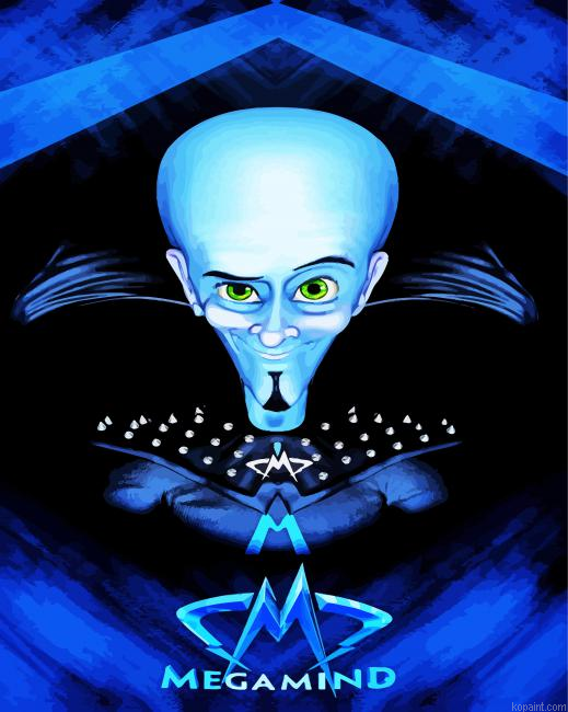 Megamind Super Hero Painting By Numberss.png