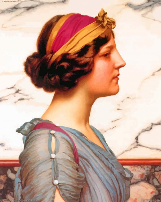 Megilla John William Godward Painting By Numberss.png