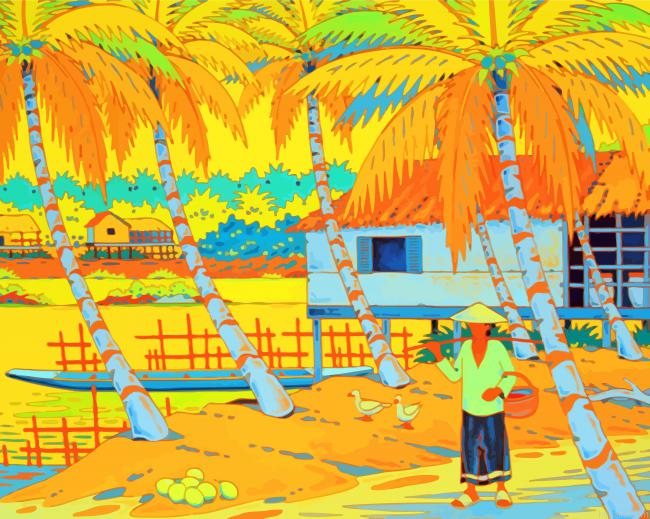 Mekong River Art Painting By Numberss.png