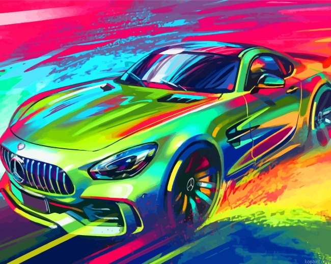 Mercedes Car Art Painting By Numberss.png