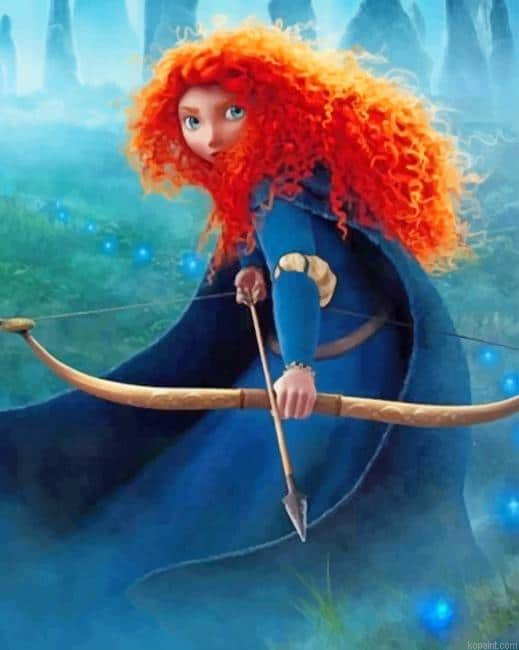 Merida Disney Princess New Painting By Numberss.png