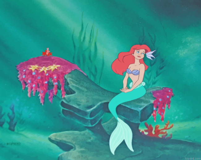 Mermaid Ariel Paint By Numbers