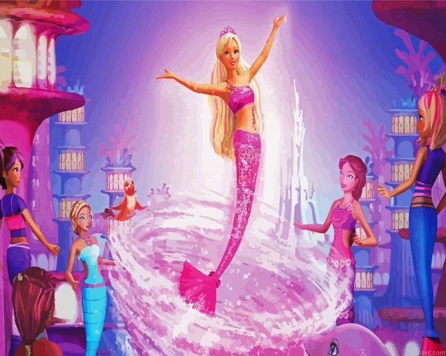 Mermaid Barbie Painting By Numberss.png
