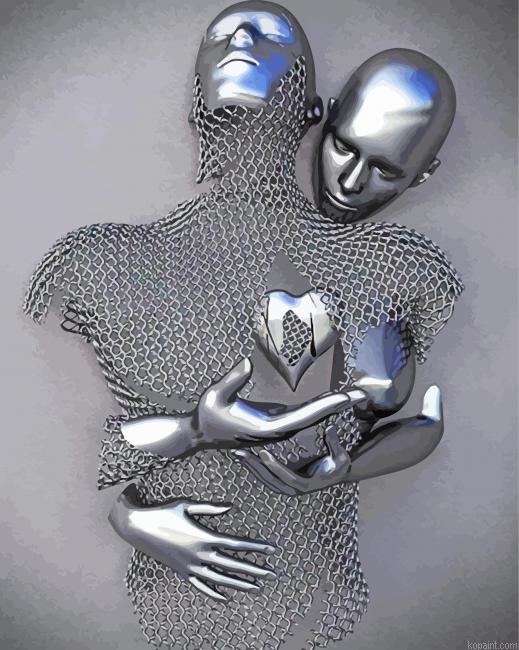 Metal Abstract Couple Love Paint By Numbers