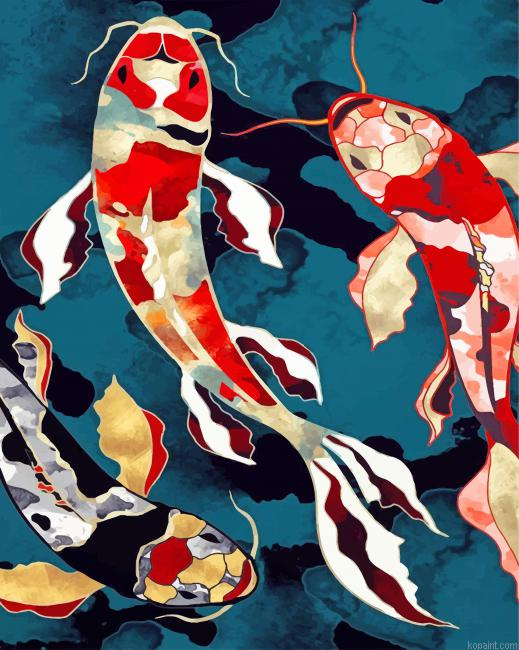 Metalic Koi Fish Art Painting By Numberss.png