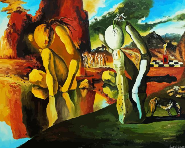 Metamorphosis Of Narcissus Painting By Numberss.png