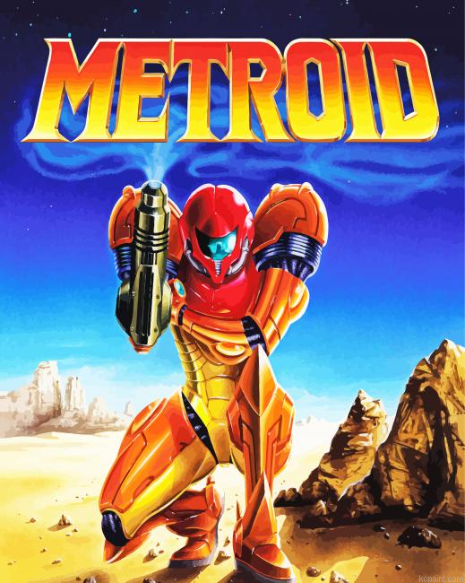 Metroid Game Paint By Numbers