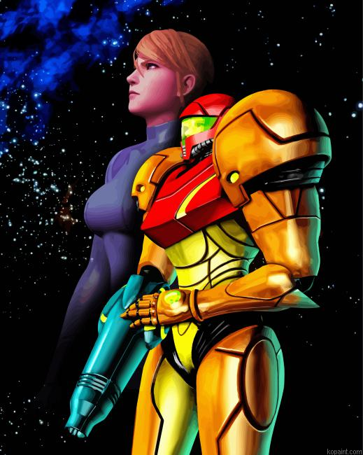 Metroid Samus Paint By Numbers
