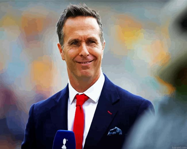 Michael Vaughan The Cricketer Player Painting By Numberss.png