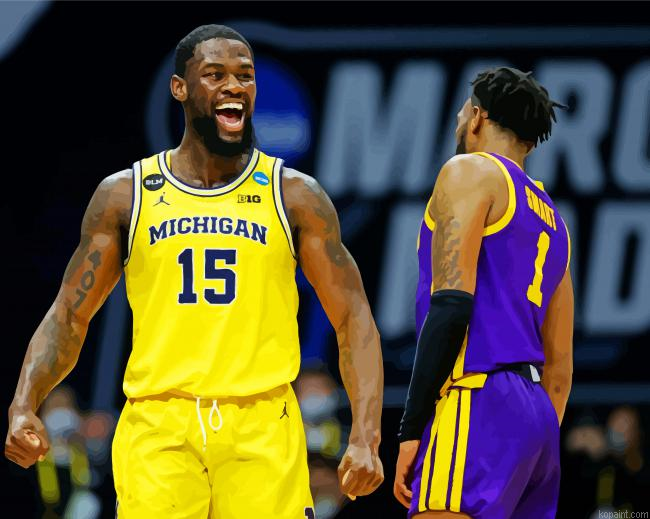 Michigan Wolverines Basketball Player Paint By Numbers