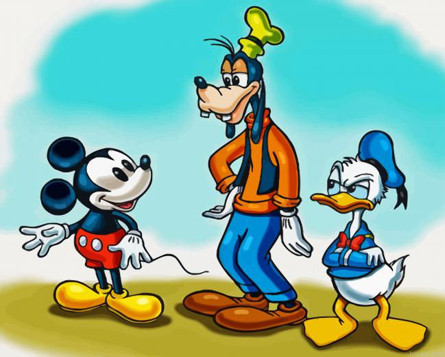 Mickey Donald Goofy Painting By Numberss.png