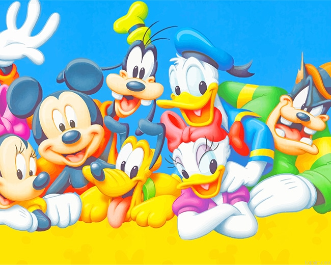 Mickey Mouse Characters New Painting By Numberss.png