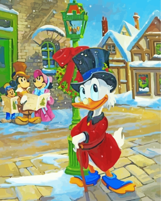 Mickey Mouse Family And Donald Duck Paint By Numbers