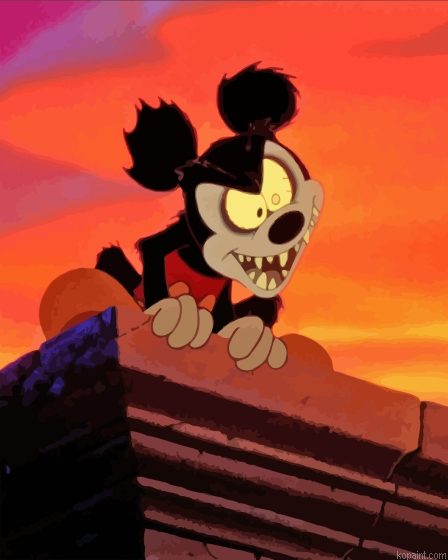 Mickey Mouse Horror Cartoon Paint By Numbers