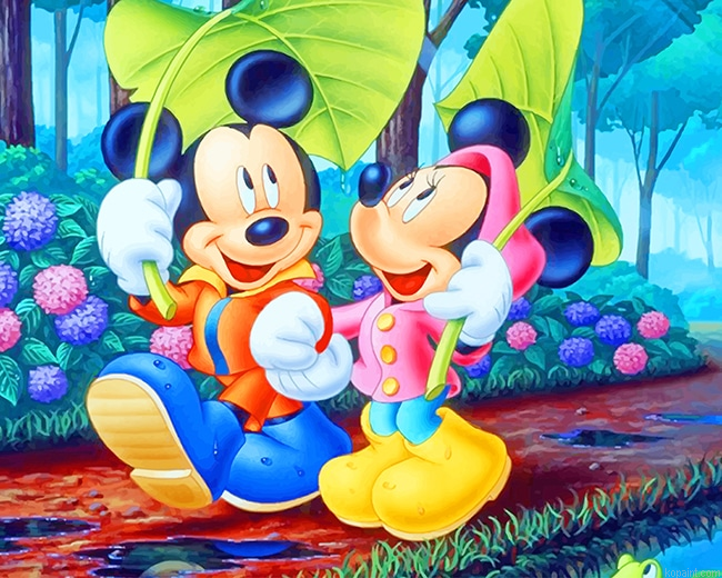Mickey Mouse And Minnie New Painting By Numberss.png