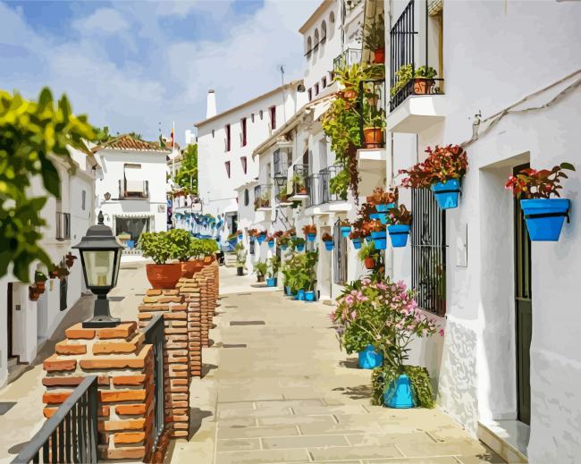 Mijas City Spain Painting By Numberss.png