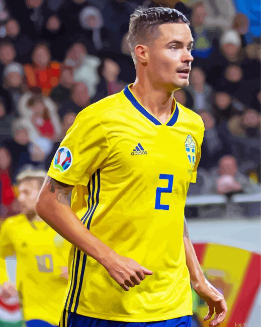 Mikael Lustig Soccer Player Paint By Numbers