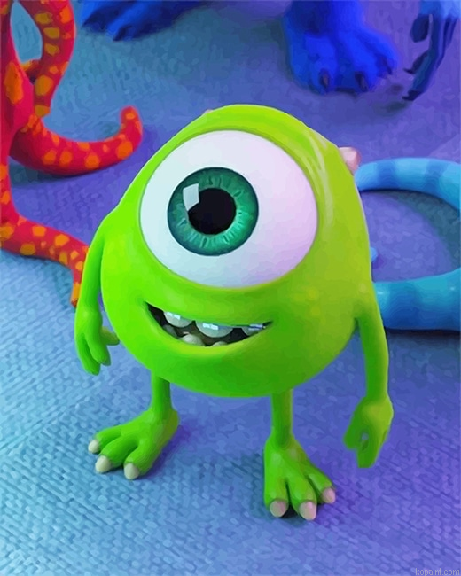 Mike Wazowski New Painting By Numberss.png